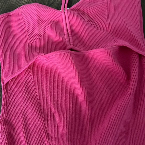 Jonathan Simkhai pippa halter mini dress in azalea - Picture 5 of 7